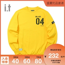 it izzue mens round neck sweater autumn casual trend pullover letter printing 3140F9D