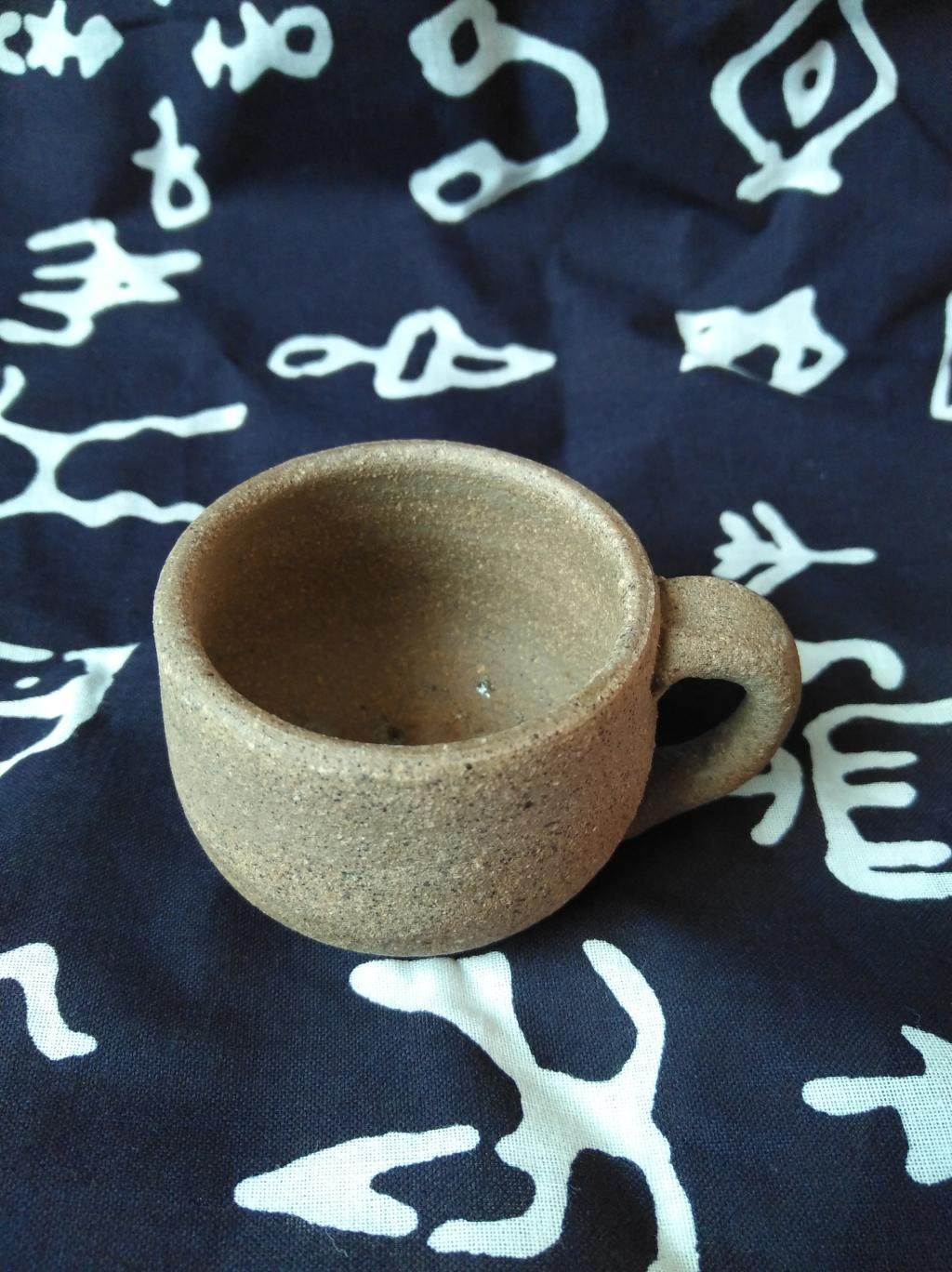 云南土陶茶具 大理凤仪手工单耳土陶品茗杯 传统龙窑柴火烧制