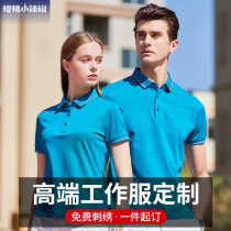 Summer work clothes T-shirt Custom Turnover Short Sleeve Tooling Advertising Culture Polo Shirt Thin blouses Embroidery Logo
