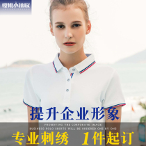 Work clothes T-shirt Custom Inprint logo Embroidery Turnover Short Sleeve Tooling Embroidery Summer Men And Women Polo Shirts