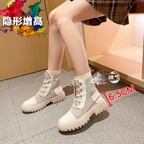 Martin boots summer thin female cool boots female summer 2021 new mesh boots hollow boots white thick-soled boots