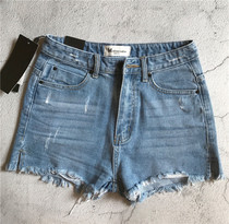 Retro Joker high-waisted denim shorts women wear denim hot pants summer clothes