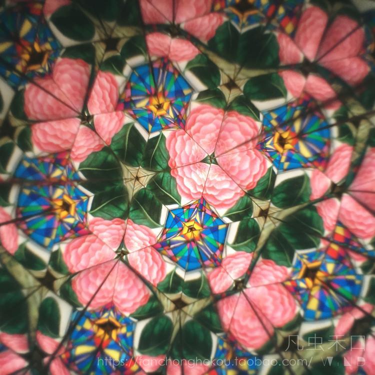 【原创】万花筒实景多棱镜手工蚕丝花卉怀旧礼物儿童成人玩具日本