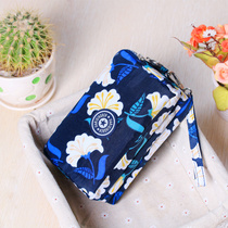 New large capacity women's horizontal mobile phone bag three-layer zipper short hand wallet plus cotton coin purse mobile phone bag