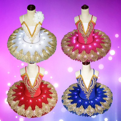 LED light ballet dance dress for girls kids Luminous Ballerina skirt children's Dance Costume ballet led show Costume