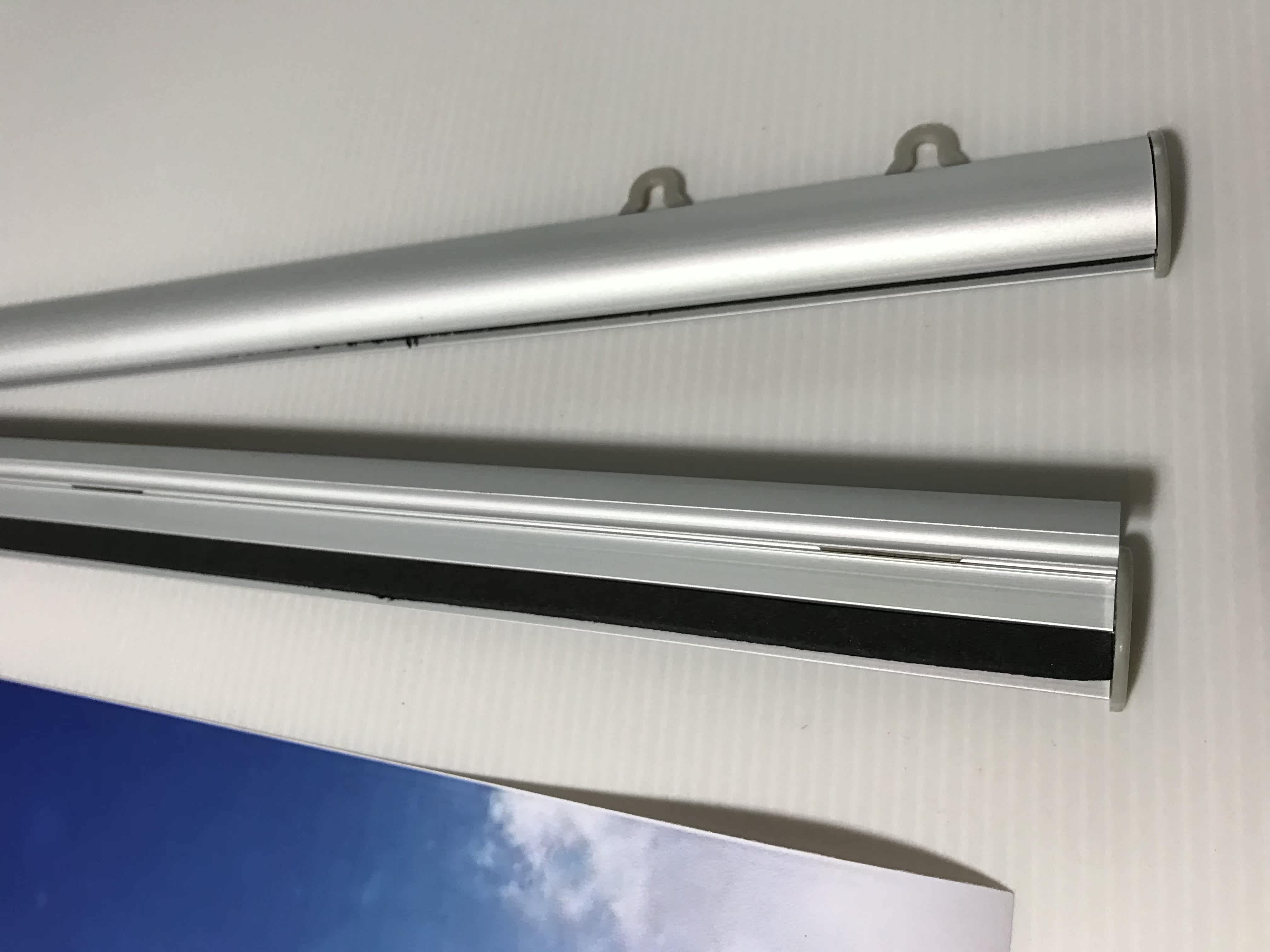 吊旗杆铝合金挂画轴商场海报杆夹子广告海报架pop开启式悬挂配件_双氙