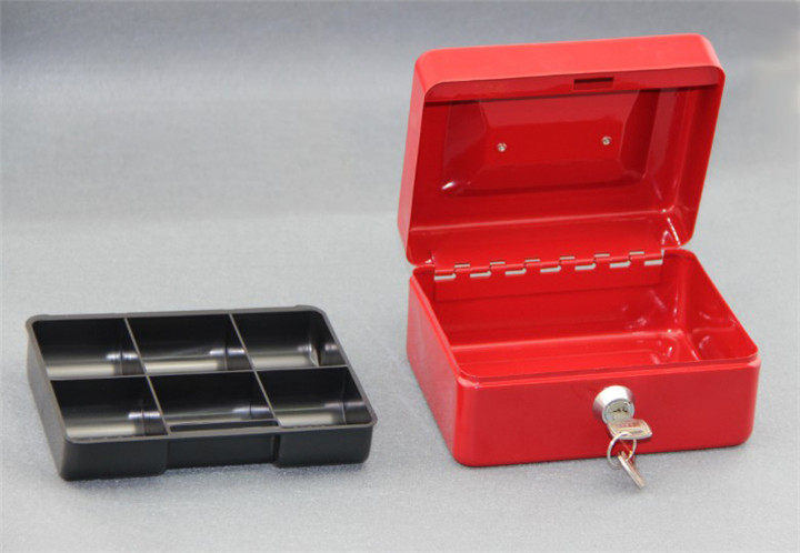 批发手提金属小钱箱带锁收银箱储蓄罐迷你保险箱收纳铁盒密码钱盒