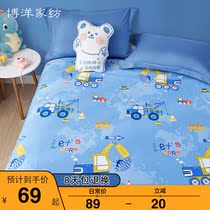 Boyang childrens sheets single cotton bed hats kindergarten boy 100 cotton polished cute cartoon Sheet 1 5