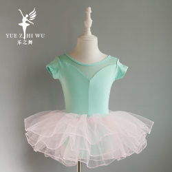 Children's dance clothing, long-sleeved practice clothing, spring and summer exam clothing, gymnastics clothing, toddler ballet short-sleeved dance clothing for girls