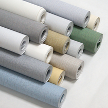Modern minimalist 2021 new living room non-woven fabric linen grey wallpaper home bedroom matrimonial home European-style wallpaper