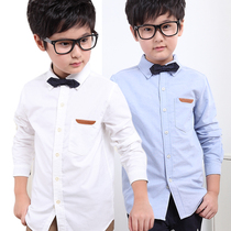 Boy shirt long sleeve child shirt CUHK child pure cotton inch collar T-shirt Spring autumn new child clothing 3213