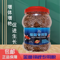 Fish food koi feed goldfish ornamental fish special spirulina color-enhancing fish grain small particles general Beijing Sanyou