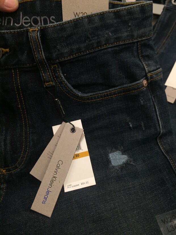 美中购物车calvinklein男士休闲牛仔裤ckjeans水洗修身直筒微弹