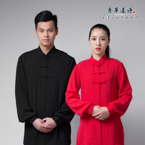 Xiuhua Daoyuan Wudang Dao suit three-breasted high-quality linen Taiji suit Practice uniform Tao robe martial arts performance suit