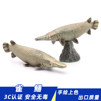 Simulation gar ferocious freshwater fish ornamental fish animal solid model toy decoration gift for children