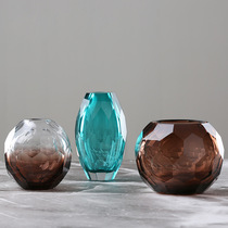 Modern minimalist colored geometric bottle hydroponic glass hipster living room countertop flower vase vase home software ornaments