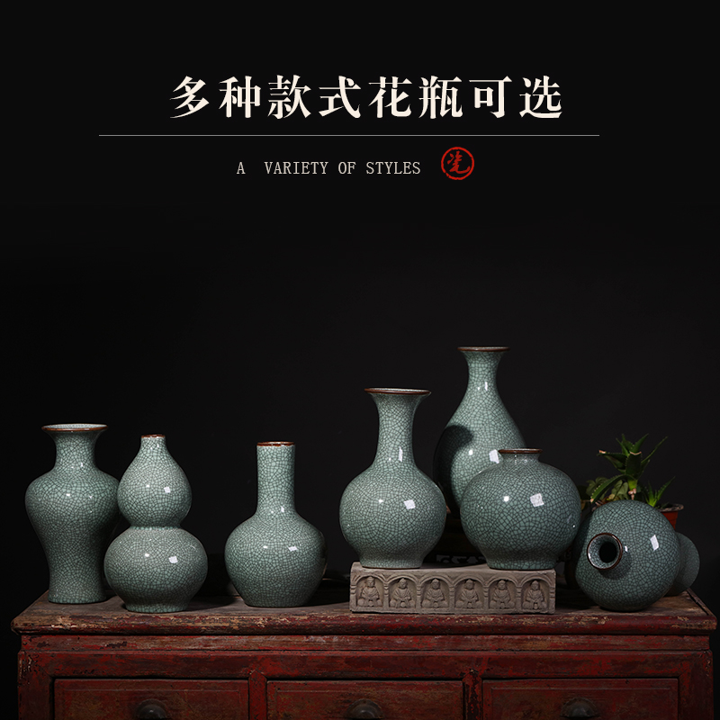 Jingdezhen ceramic flower implement archaize up on large vases, modern home accessories sitting room place flower arrangement