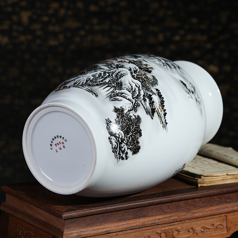 Jingdezhen ceramics vase modern handicraft furnishing articles home act the role ofing the sitting room porch decoration study snow vase