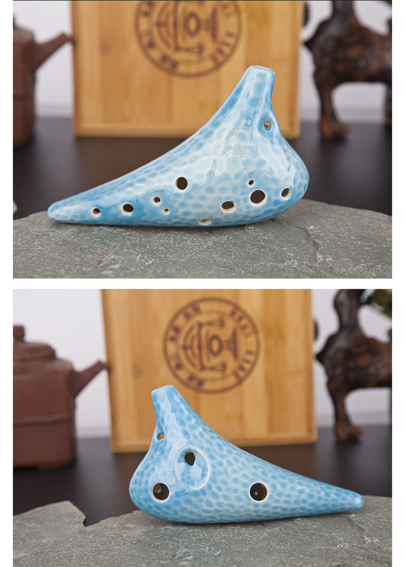 海之韵陶笛12孔中音c调初学演奏十二孔学生瓷笛民族乐器陶笛