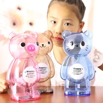 Transparent cartoon piggy bank coin piggy bank coin pot creative cute child drop proof boy female New plastic