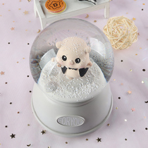 Ballet piglet Crystal Ball Music Box Music Box music box with Snowflake girl glowing rotating girl birthday gift children