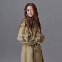 South Koreas Gao Yunzhen same 2021 autumn epaulettes long loose trench coat lazy womens coat tide