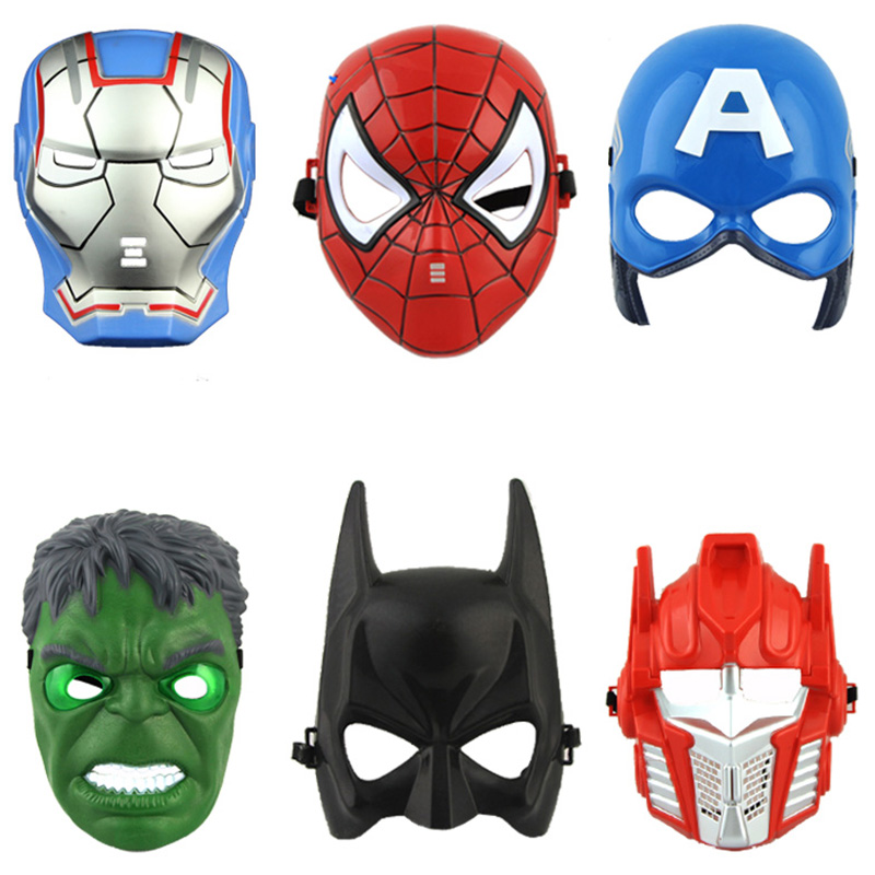 万圣节装饰装扮面具卡通动漫面具 钢铁蜘蛛蝙蝠侠奥特曼变形金钢产品展示图4