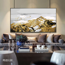 Digital oil painting horizontal version Jinshan silver Mountain DIY fill color Nordic Living room Scenery Oil Color Decoration Painting by Mountain