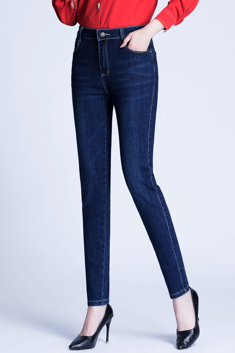 牛仔裤女小脚裤秋季新款2020弹力修身显瘦铅笔长裤子黑色牛仔裤【价格