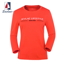 SEVLAE St. Frye fashion autumn womens round neck long sleeve T-shirt sports top with F132784514