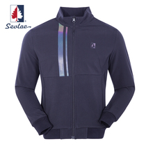 SEVLAE SEVLAE autumn winter mens soft shell woven coat plus velvet thick warm top F132695027