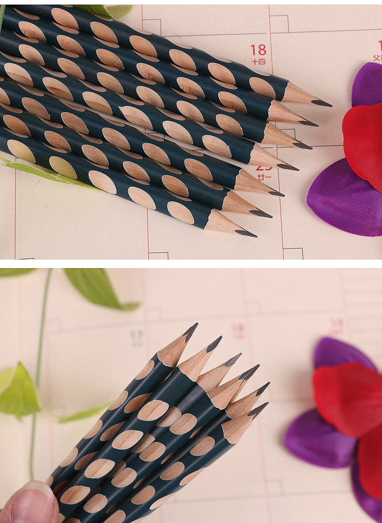 粗杆新款加粗洞洞铅笔三角矫正握姿小学生洞洞笔三角笔hb铅笔