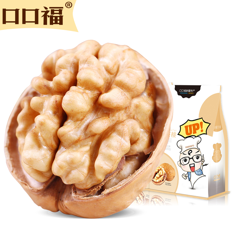 【口口福-薄皮核桃500g】新货新疆原味阿克苏核桃仁坚果产品展示图4