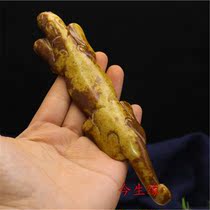 Antique Jade Collection Natural Antique Jade Reeds of the Imitation High Ancient Jade Leopard for the Swaying Pieces of the Ancient Jade Leopard