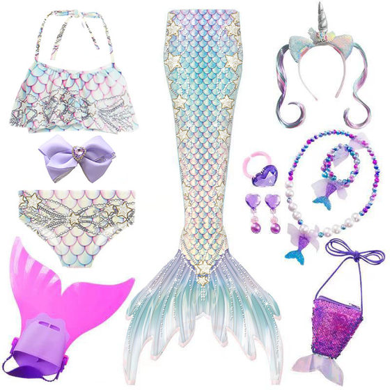 Girls swimsuits, mermaid tails, children's mermaid princess bikini mermaid suits, split diving suits
Girls swimsuits, mermaid tails, children's mermaid princess bikini mermaid suits, split diving suits