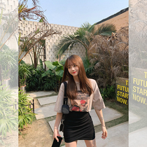 Mrs. Qians home Sydney custom black hip skirt 2020 new high waist slim versatile sexy hip dress