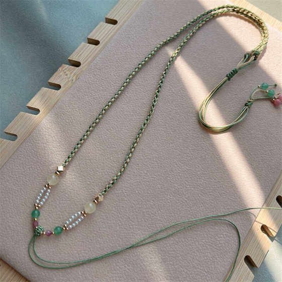 고급 핸드 짠 펜던트 랜디드 골드 및 실버 펜던트 로프 jade beeswax 펜던트 로프 옥수수 밧줄 로프 간단하고 절묘한 고급 핸드 짠 펜던트 랜디드 골드 및 실버 펜던트 로프 jade beeswax 펜던트 로프 옥수수 밧줄 로프 간단하고 절묘한