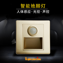Ground Skirting Feet Lights Human Body Sensing Energy Saving Switch Stairs Aisle Doorway Hotel 86 Type Embedded Little Nightlight