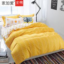 Live TV exclusive Fluorescent Dose Pure Cotton Kit Cartoon Bed Goods Minimalist Fashion 1 8 m Bed Four Pieces Full Cotton