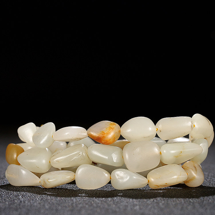 精美新疆和田玉白玉籽料精品挂件颈饰原石原料手饰时来运转103g_7折
