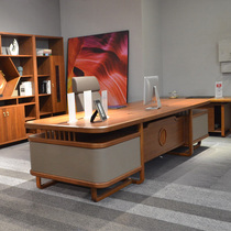 Office furniture Solid wood Boss Table President Table President Table Grand Bandai Supervisor Table New Chinese Manager Desk Chair Composition 28