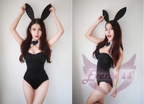 EvenVIPs European and American original single sexy erotics lingerie Rabbit Girl Flowers Male skinny skinny 3 pieces set