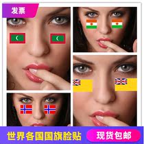 Norway Maldives Niue Niger Flag Face Stickers Childrens Student Games Stickers Foreign World Countries