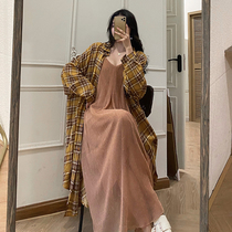 New Internet Red Pregnant Women Suit Spring Autumn Season Outwear Fashion Big Code Plaid Shirt Jacket Harness with slim fit
