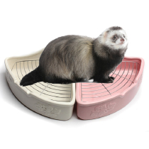 Full 68 anti-flip triangle pet mink fixed ceramic toilet has been cleaned Anglu pet potty