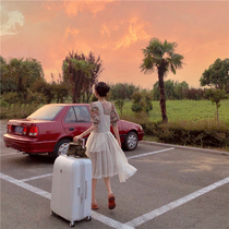 Japan GP trolley case 26 checked suitcase 20 inch universal wheel boarding case 24 suitcase female solid color high value