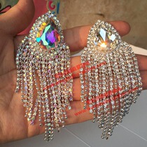DIY clothes jewelry Tassel water drop brooch Mink grass coat corsage shoulder decoration diamond flower snow boots patch diamond