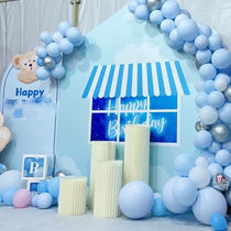 Wedding birthday window decoration Wedding props Paper folding Roman column road guide cylindrical display rack Showcase booth