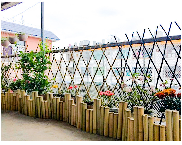 户外防腐竹栅栏园艺竹子插地围栏庭院花园装饰阳台小篱笆菜园隔断