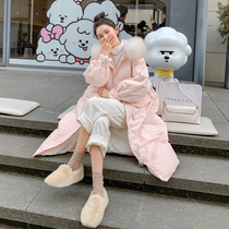 Pink oversize down cotton clothing Women in winter 2021 New thickened Korean version of Han version Loose Cotton Clothing Tide